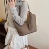 Large Capacity Tote Bag, New Fashionable Versatile Bucket Bag, Shoulder Bag, Solid Color Underarm Bag.