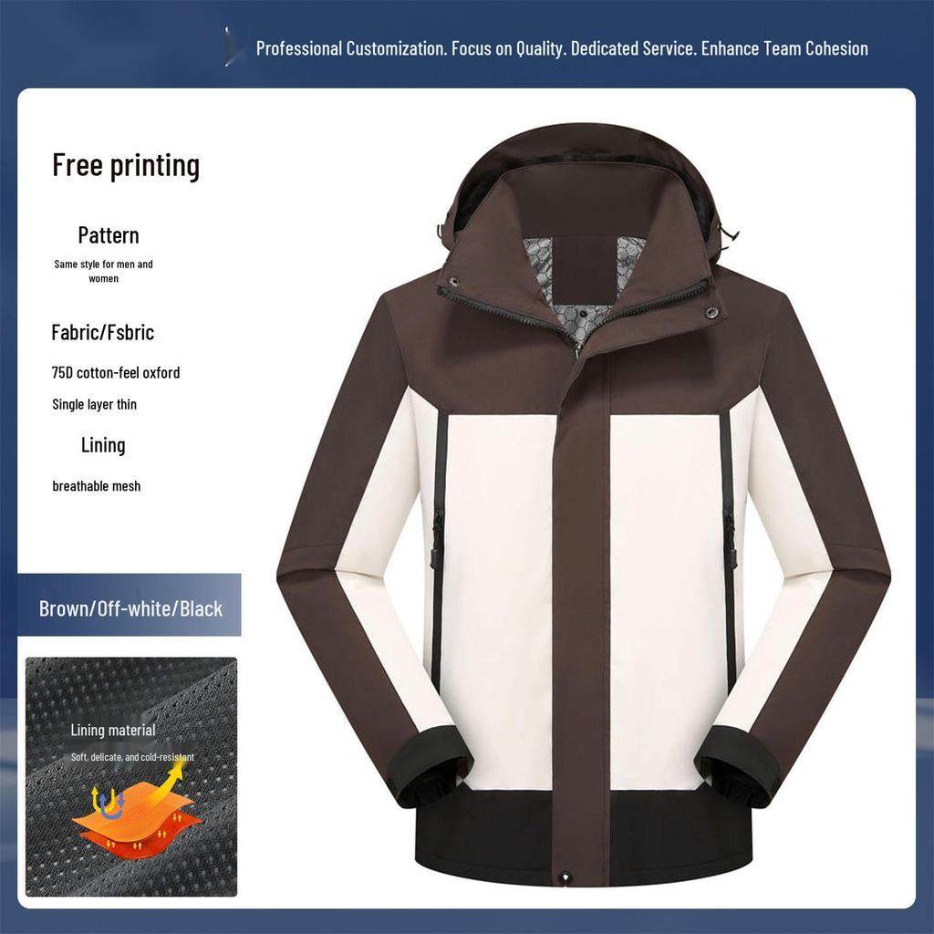 Custom Men's & Women's Outdoor 3-in-1 Detachable Workwear Jacket with Logo