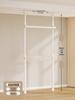 Floor-Standing Clothes Rack: Bedroom Hanger, Retractable Drying Rod, Coat & Hat Rack.