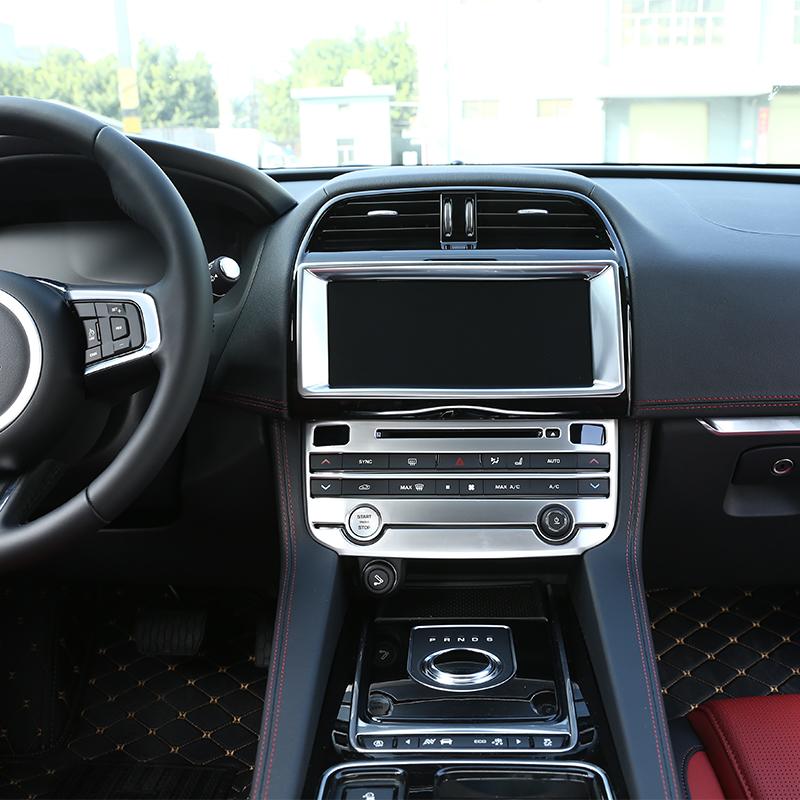 Fit For Jaguar XE XEL XF XFL F-PACE 2016 2017 2018 ABS Car Center Air Conditioning Mode Button Frame Cover Trim Auto Accessorie