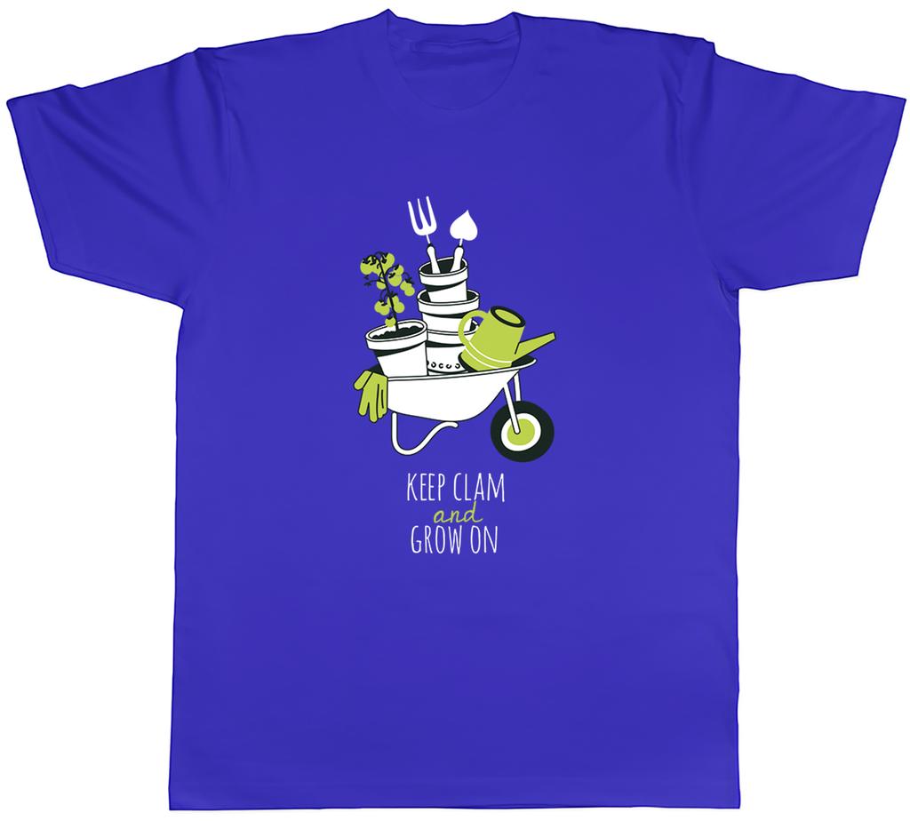 Keep Calm and Grown On Funny Allotment Garden Mens TShirt Tee Gift Top