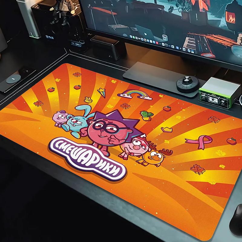 Kikouriki Kikoriki Cartoon Color Mouse Pad Large Gaming Table Cushion Non-slip Laptop Tablet Big Mousepad XXL Mat Mini PC Playmat With Lock Edge