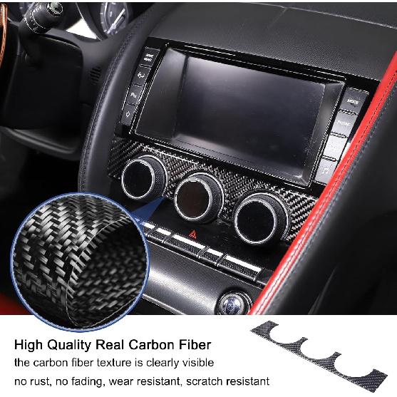 Center Console Air Conditioning Switch Panel Frame Cover Trim Compatible with Jaguar F-TYPE 2013-2022, AC Button Panel Decor Cover Trim, Air
