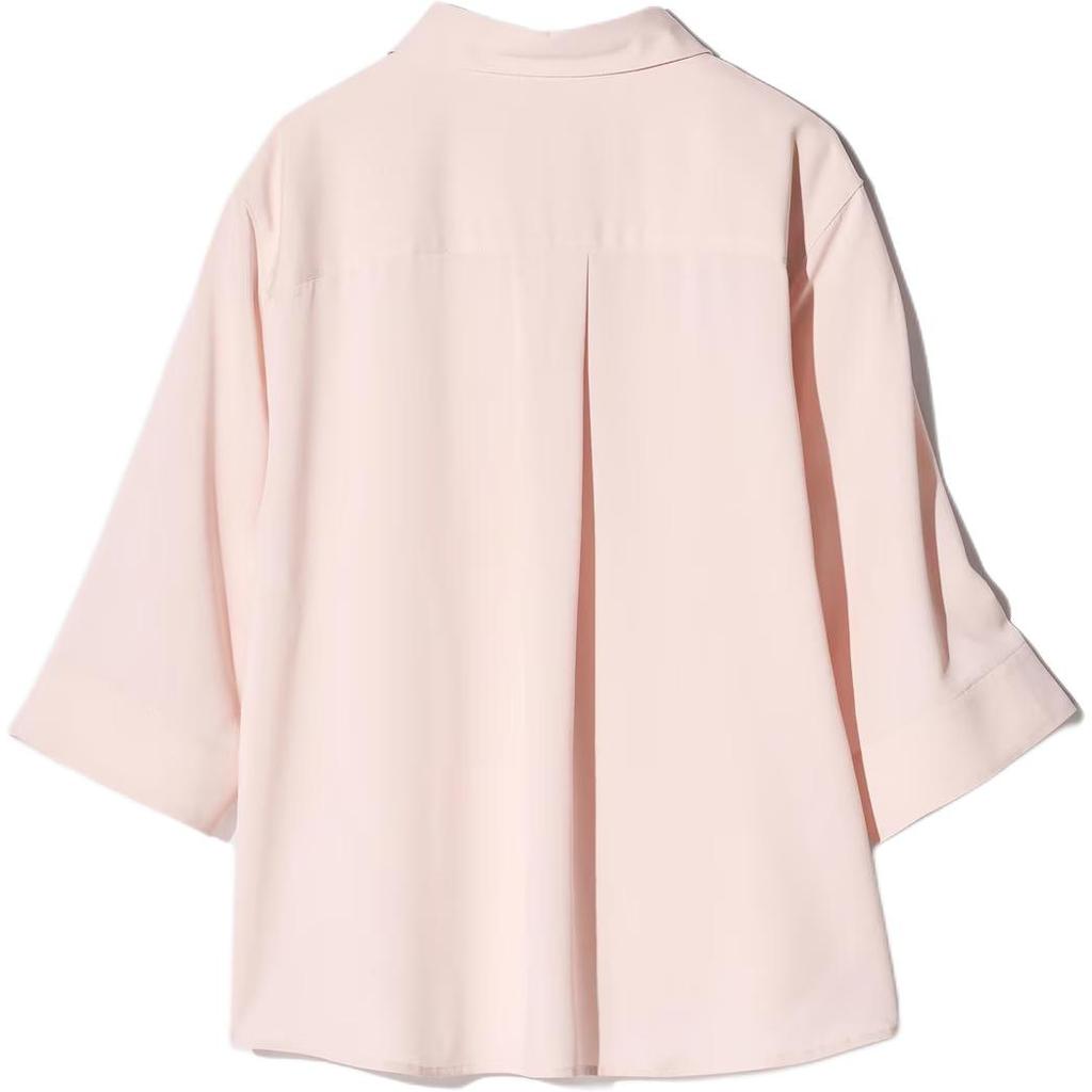 UNIQLO Solid Color Loose Three-Quarter Sleeve Shirt Women shirts 479073-10