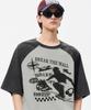 TRILLION Skateboard Pigment Graphic Raglan Short Sleeve_Charcoal