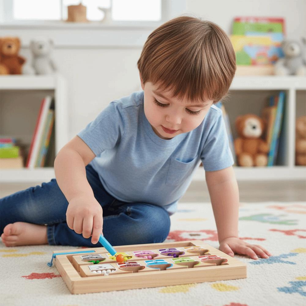 Magnetic Color Sorting Magnetic Maze Toy Montessori Style Number Maze Toys Logic Thinking