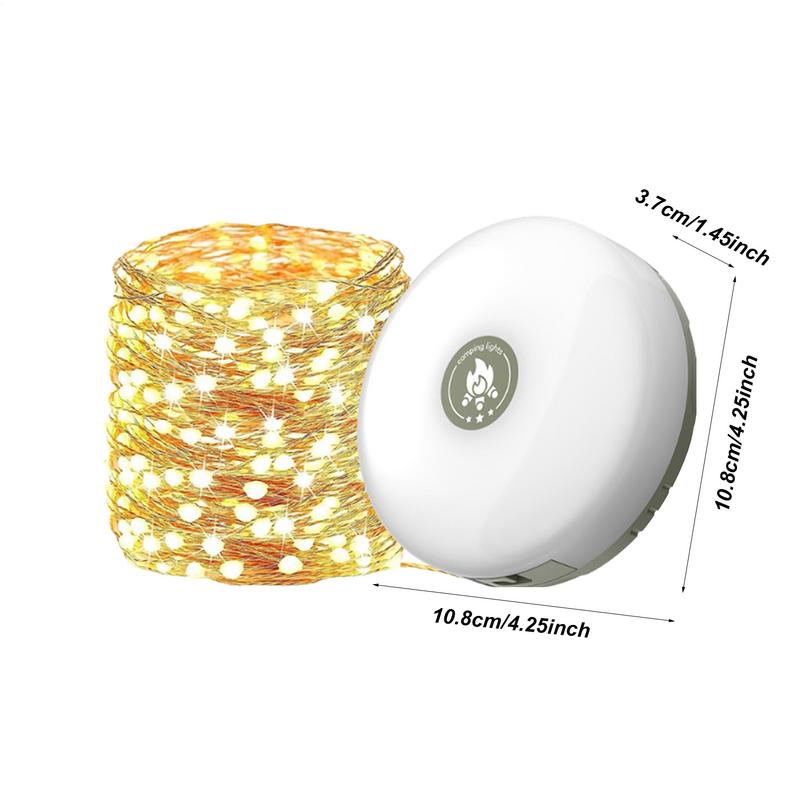 String Lights For Camping LED Portable Waterproof Outdoor String Lights Multipurpose Hiking Lighting For Tents Gardens RVs