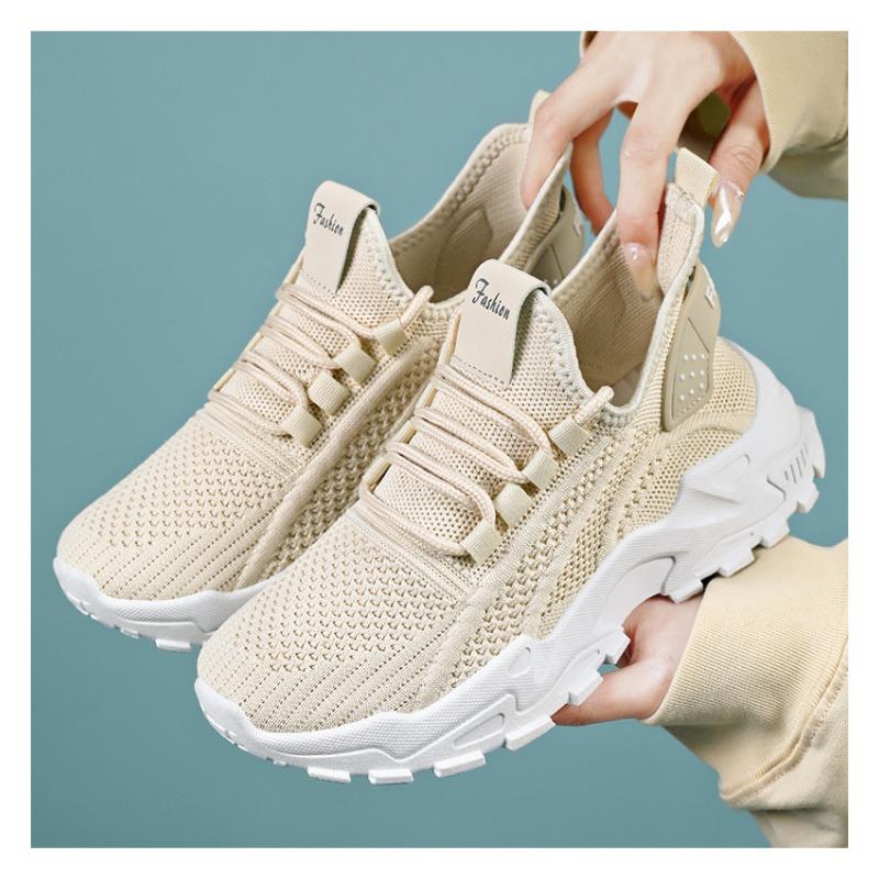 Neue Sommermode Damen Schuhe mit atmungsaktivem Mesh und dicken Sohlen, Retro Sportschuhe