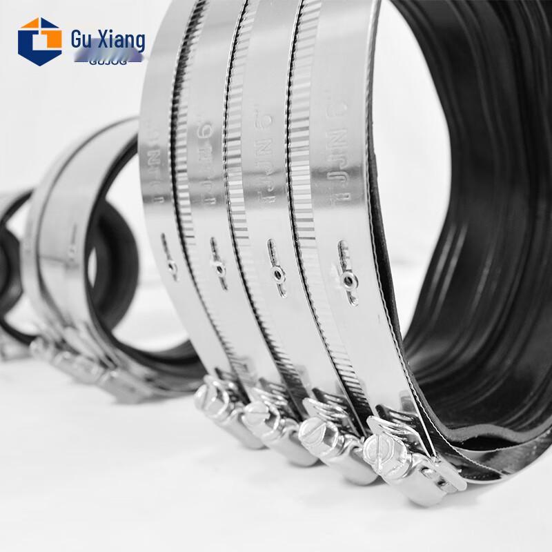 Guxiang Stainless Steel Drain Pipe Clamp with Rubber Ring