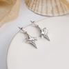 Star Series Starburst Diamond Earrings Women's Niche Design High-End Earrings Unisex Silver Needle New Unisex Earrings