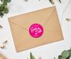 Darling Souvenir DIY 45 Pcs Dark Brown Leaf Vines Save The Date Stickers Round Envelope Seal-1.6