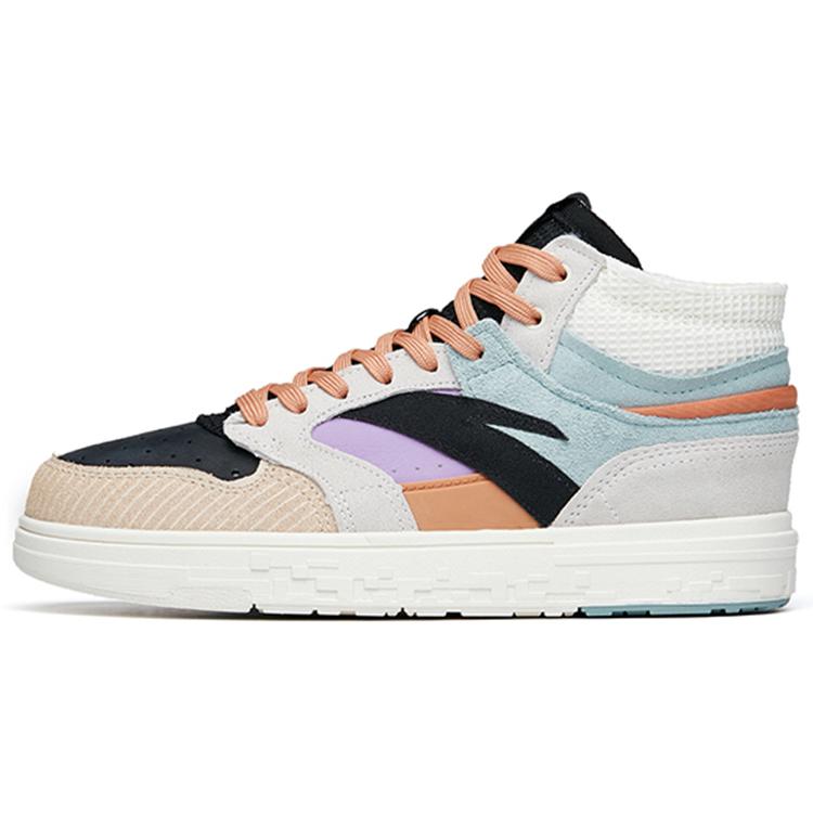 

Anta Casual Slip Resistant Cushioning Abrasion Resistant Mid top Skateboard Shoes Women s Blue White Black 122218052-3 36