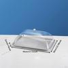 304 Stainless Steel Serving Tray with Dome Lid Food Rectangular Platter for
