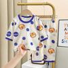 Kids Cotton Long Sleeve And Pants Pajamas Set Soft Breathable Baby Sleepwear Cartoon Room Wear Boys Girls Clothes