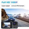 New 1080P HD Night Vision Car Driving Recorder 3-Channel Camera Video Recorder DVR Black Box Dual Lens with Rearview Camera HD Reversing Image