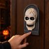 Electronic Doorbell with Skeleton Design Halloween Decoration Funny Door Bell Hanger for Holiday Party
