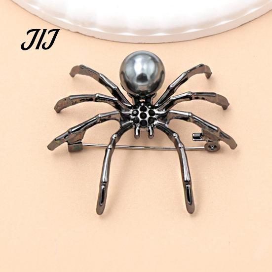 Retro Insekten Pin 1/2 Stück 3D Spinnen Brosche für Halloween, Horror Legierung Gotische Kleidung Accessoires Anstecknadel, Kleidung Jacken Rucksäcke Kostüm