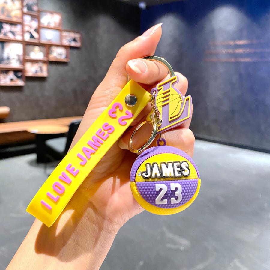 Star Basketball Keychain Kobe Curry James Irving School Bag Pendant Student Souvenir Fashion Gift large