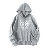 Women S Fall Winter Fleece Hooded Zip Up Cardigan Sweatshirt Spider Web Heart Print