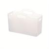 Large Soft PP Portable Storage Basket, Transparent Multifunctional Desktop and Bathroom Organizer for Household Cabinets, Sundries