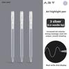 LANGUO Overlayable High-Capacity Replacement Gold/Silver/White/Black Drawing Gel Pens for Art Marker Stationery School Supplies