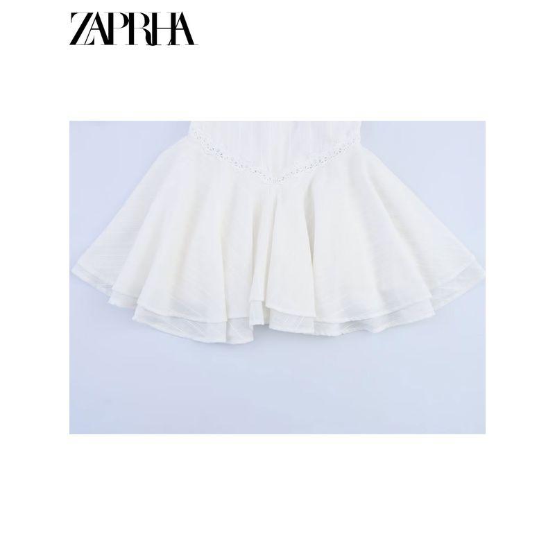 Zaprha 2025 New Arrival Laminated Decoration Hanging Collar Short Dress Waist Trimming Short Small 5107314