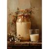 Vintage Tomatoes Spice Lemons Honey Jar Milk Glass Still Life Posters Canvas Printing Wall Art Picture for Kitchen  Gifts