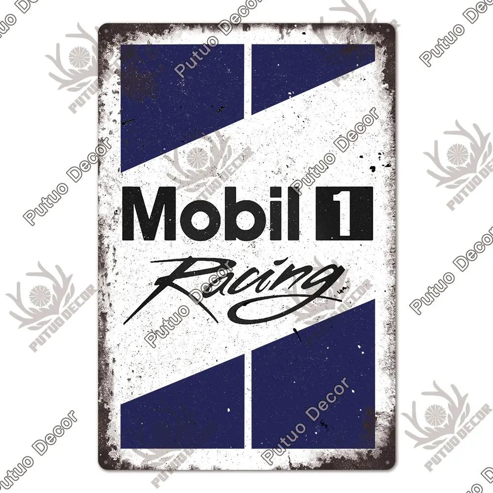 Putuo Decor Gas Oil Garage Vintage Metal Signs Tin Sign Retro Garage Decor Bar Pub Garage Gas Station Decorative Iron Plates