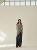 NOUVE [Set] Linen Sleeveless Cardigan + Skirt + Shawl - Melange Gray