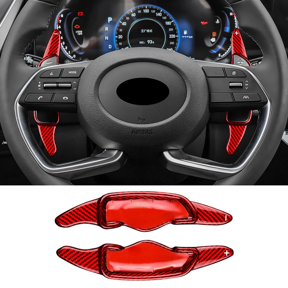 2ks Carbon Fiber DSG Prodloužení řazení pod volantem pro Hyundai Genesis G70 Sonata 10 -2022 interiér