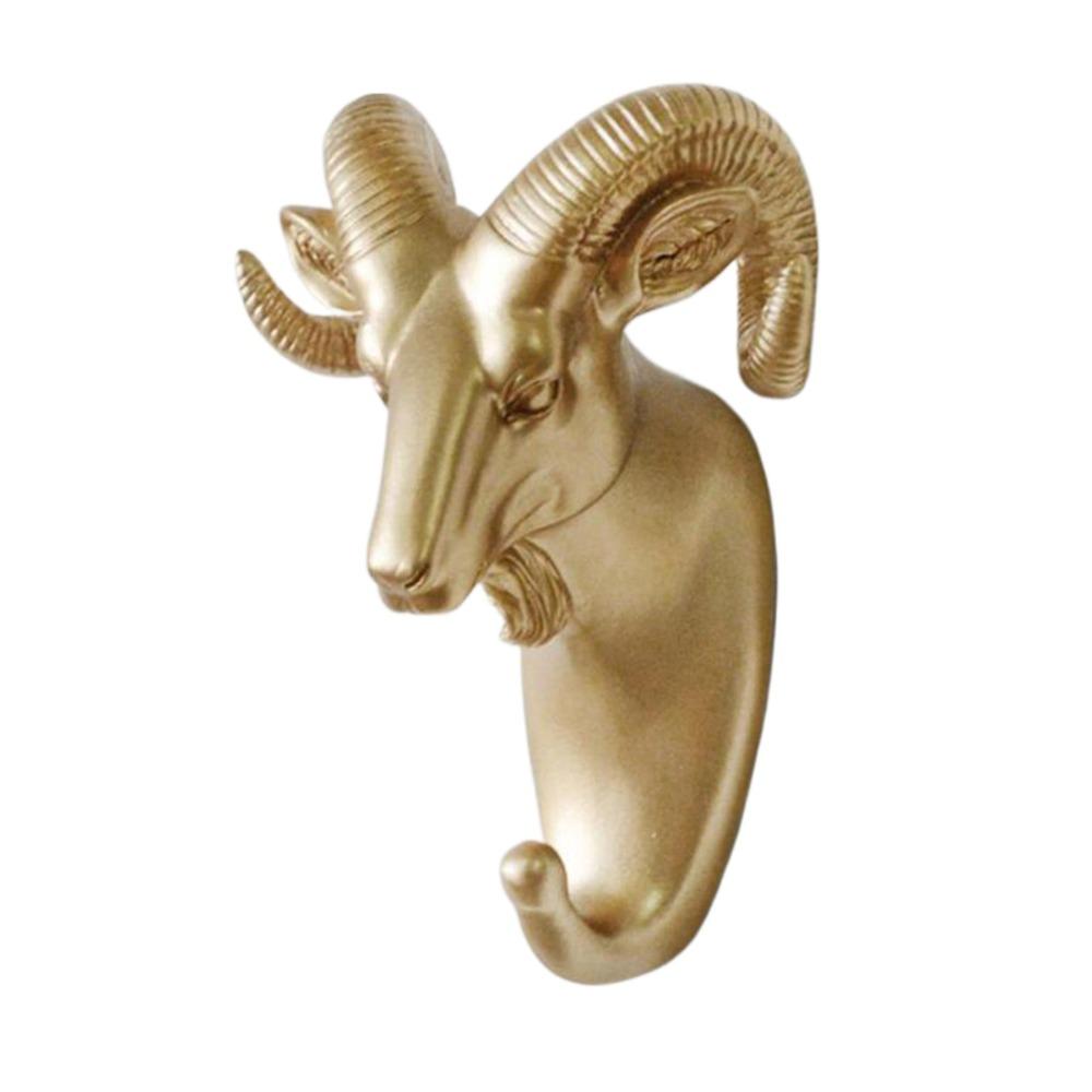 Wall Mounted Wall Hanging Decoration Resin Wall Keys Holder Animal Head Decorative Hook  Door