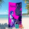 Customizable personalized beach towels Jinx themed designs.Suitable for the beach, yoga, sports;ideal as beach accessories