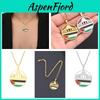 Ethnic Style Aksha Mosque And Palestine Pendant Necklace For Men And Women Stainless Steel Jewelry