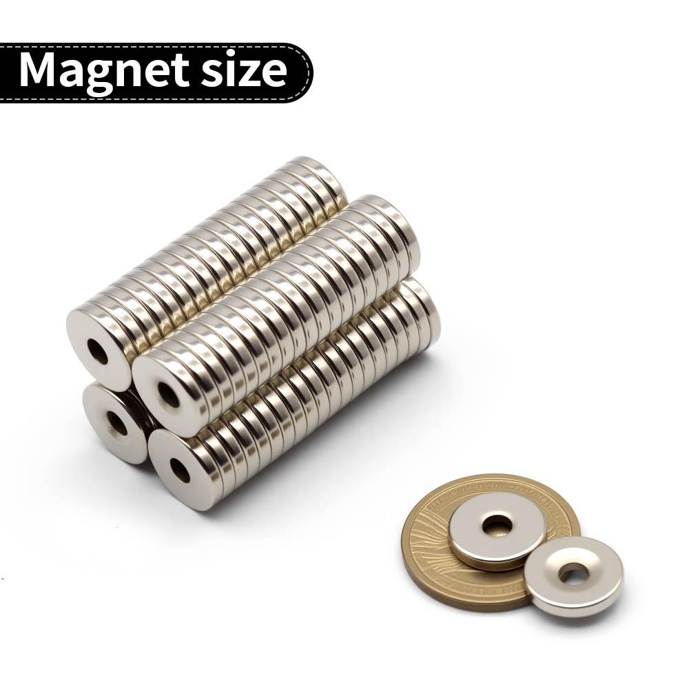 15x3-4mm Super Strong Neodymium Magnet N35 NdfeB Permanent Magnetic imanes Round With Holes Powerful Magnets Refrigerator Magnet