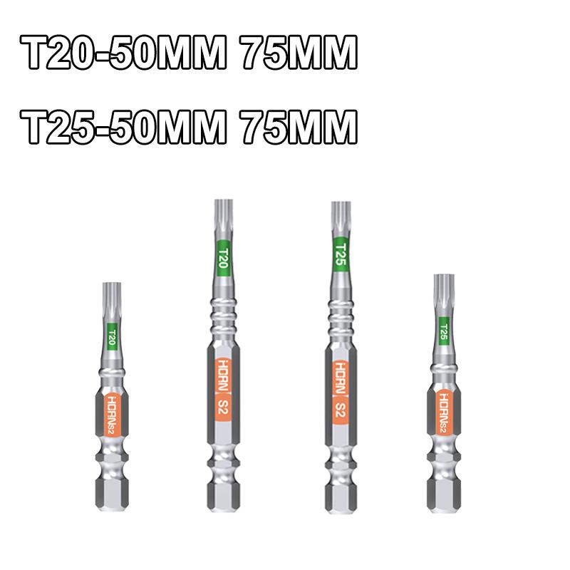 PH2 T20 T25 SQ2 Cross Screwdriver Non-slip  Magnetic Batch Head Hardness Drill Bit Screw Driver Hand Tools 50/75/100/150MM