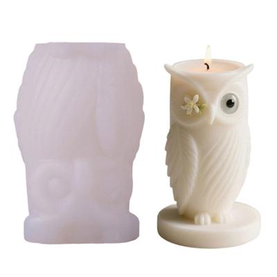 Owl Shaped Candle Silicone Mold Food Grade For DIY Scented Candle Handmade Soap Crafting Easily Release Design