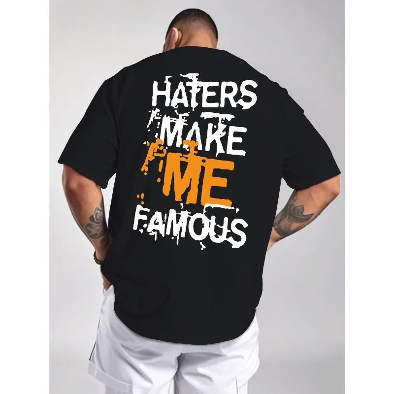 European Size Men's Casual T-Shirt, Regular Fit with Round Neck Short Sleeve, Trendy Print for a Stylish Touch. Breathable and Comfortable Fabric