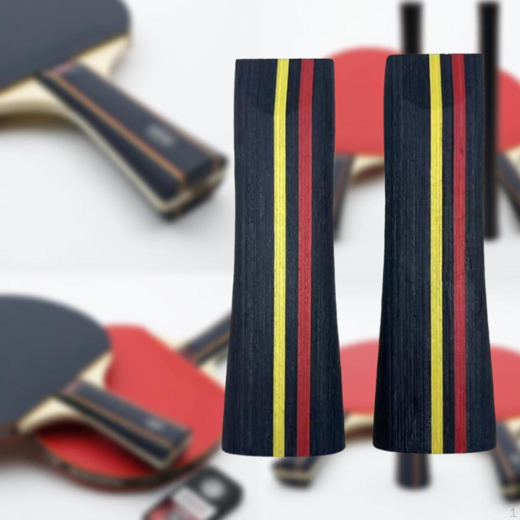 ,2Pcs Table Tennis Paddle Handle, Racket Professional Solid Wood Pong