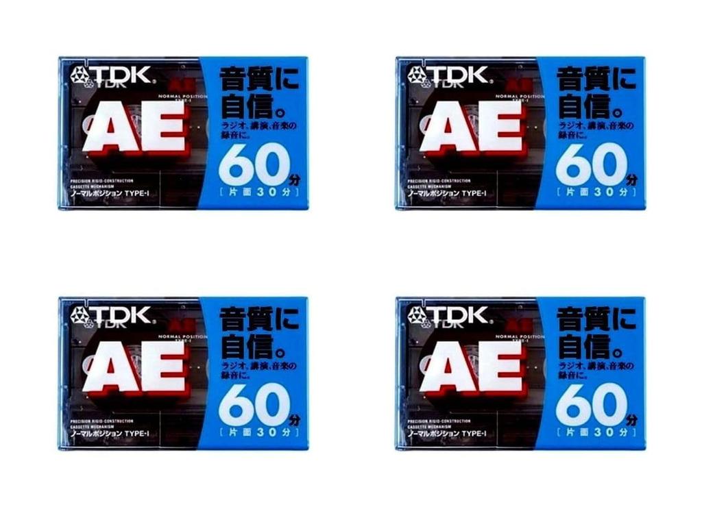 Аудиокассета TDK AE 60 минут, 4 шт. [AE-60X4G]