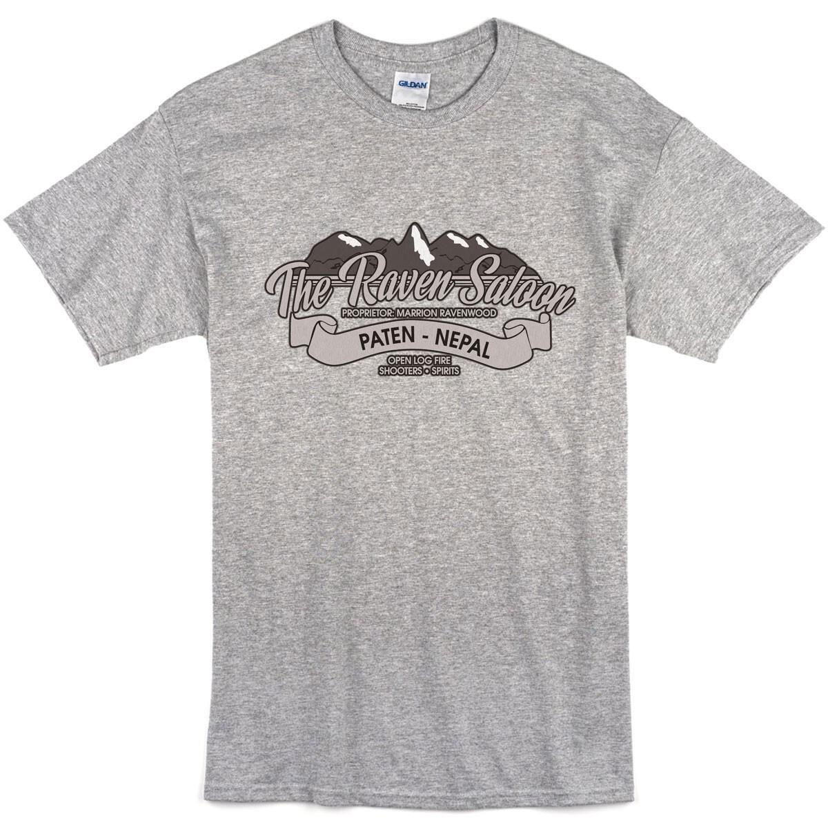 Indiana Jones The Raven Saloon Tavern Bar T-shirt Retro 80s Film Movie Tee XL