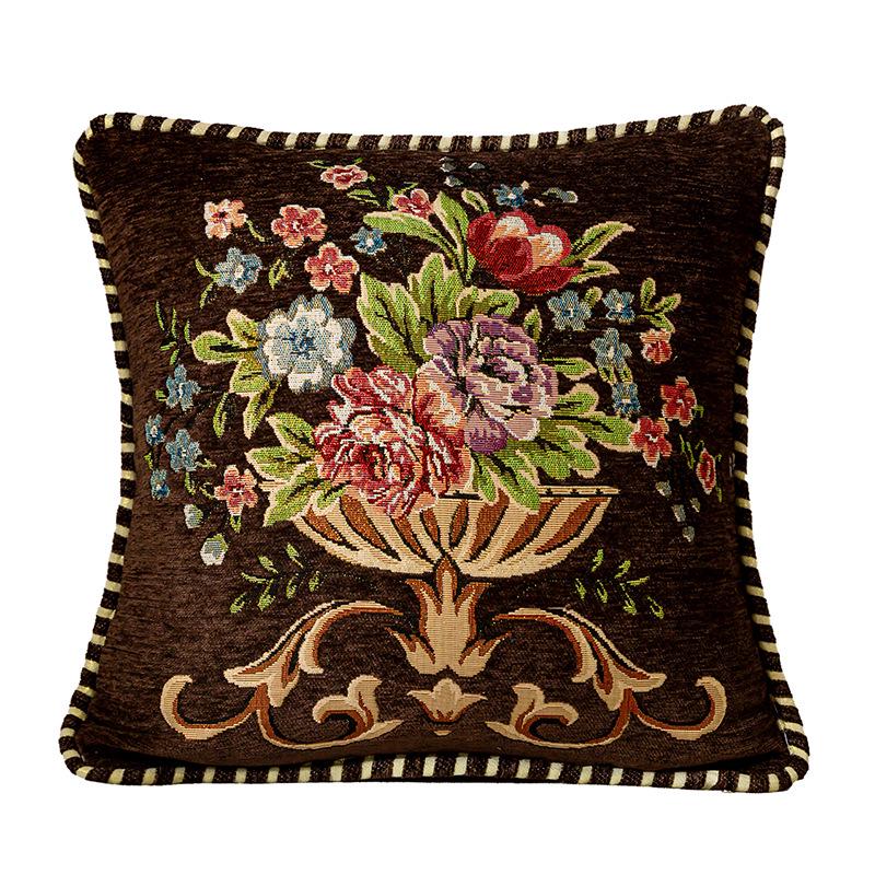 European Chenille Jacquard Sofa Cushion Cover for Home or Office