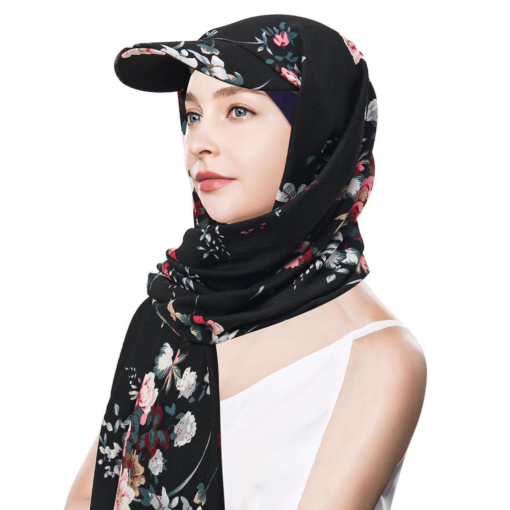 Solid Color Women's Versatile Scarf Hat - Middle East Hijab Style
