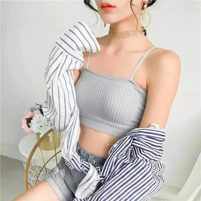 Underwear Female Student Korean Version Chest-wrapped Junior High School Student Sling Sexy Tube Top Outer Wear Girl Vest Chest-wrapped Bra Cover