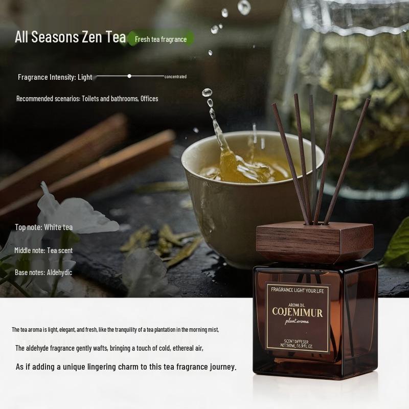 500ML Zen Tea Aroma Diffuser: Long-Lasting, All-Season Flameless Fragrance for Home & Hotel