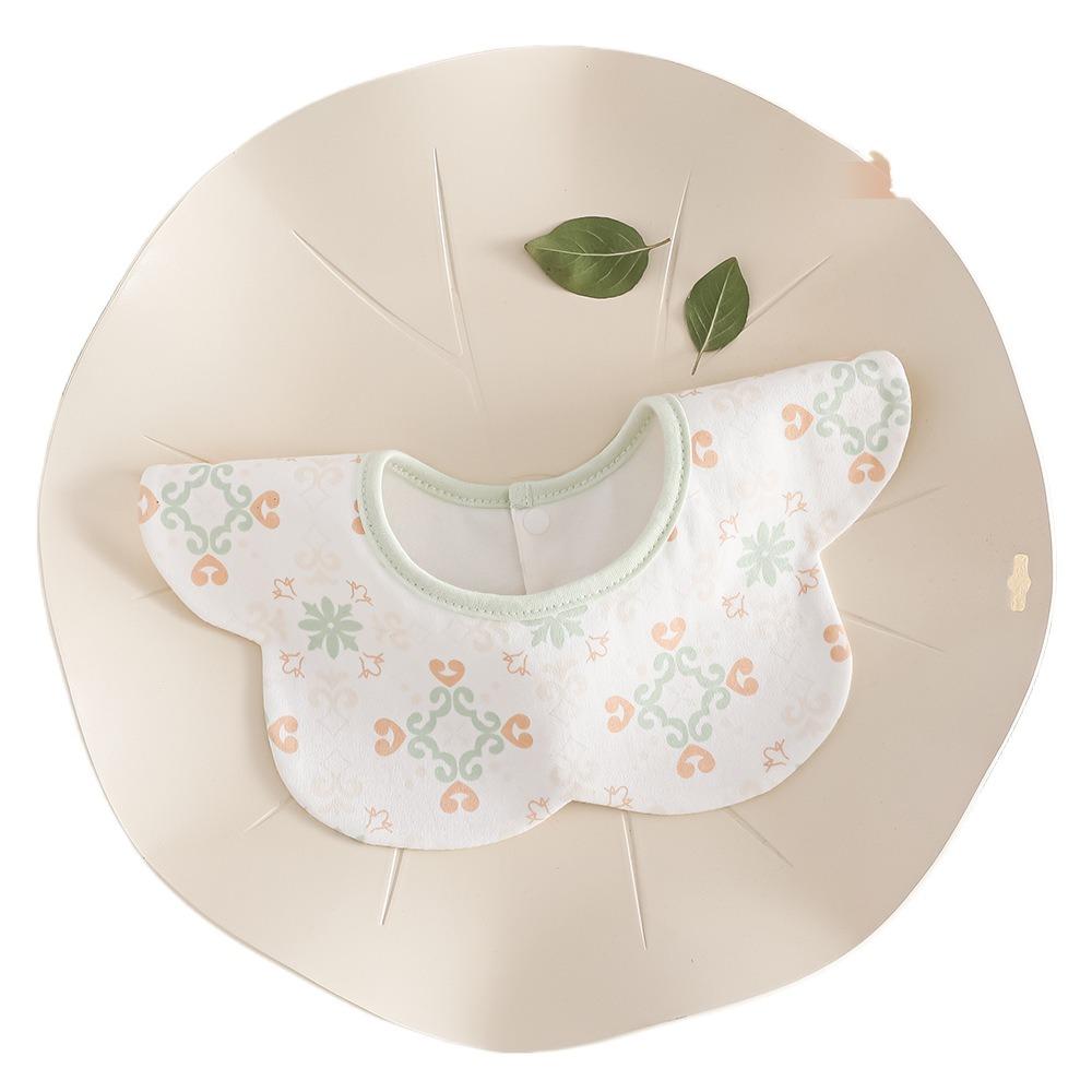 Flower Shape Baby Drooling Bibs Round Neck Saliva Towel Cloths Cute Baby Cotton Bibs  Infant