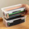 2/3Pcs Clear Hard Pencil Case Stackable High Capacity Pencil Case Colored Pencil Organizers Box for Sketch Pencil Marker