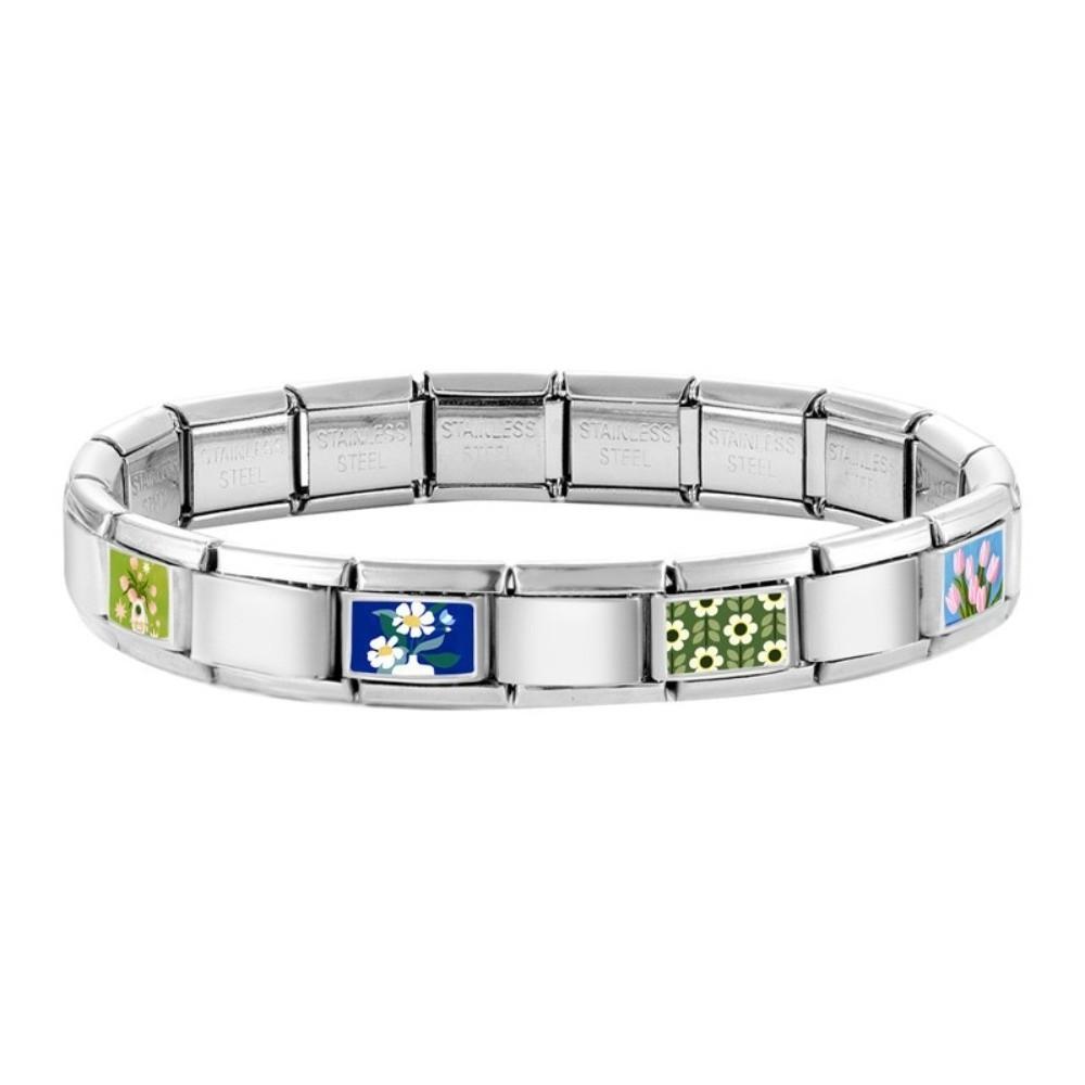 Colorful Charm Italian Links Cartoon Module Bracelet Accessories Charm Bracelet Link For Gifts