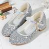 Zhongda Mädchen Modenschau Kristallschuh Neue Vielseitige Mary Jane Mode Pailletten Lauf Prinzessinnenschuh Schuhe für Schulmädchen