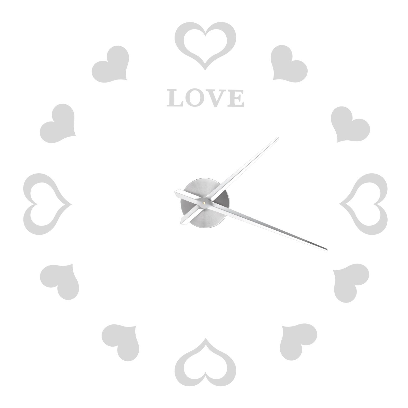 Innovative DIY Wall Clock Acrylic Mirror Surface Wall Sticker Clock for Home DecorationSilver
