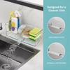 Multifunctional Sink Drain Rack Self Draining Rack Dish Brush Storage And Organization Rack